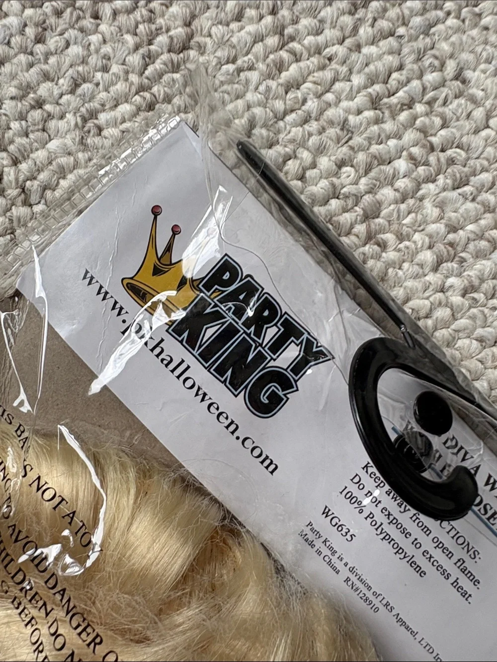 Blonde Diva Wig with Headset